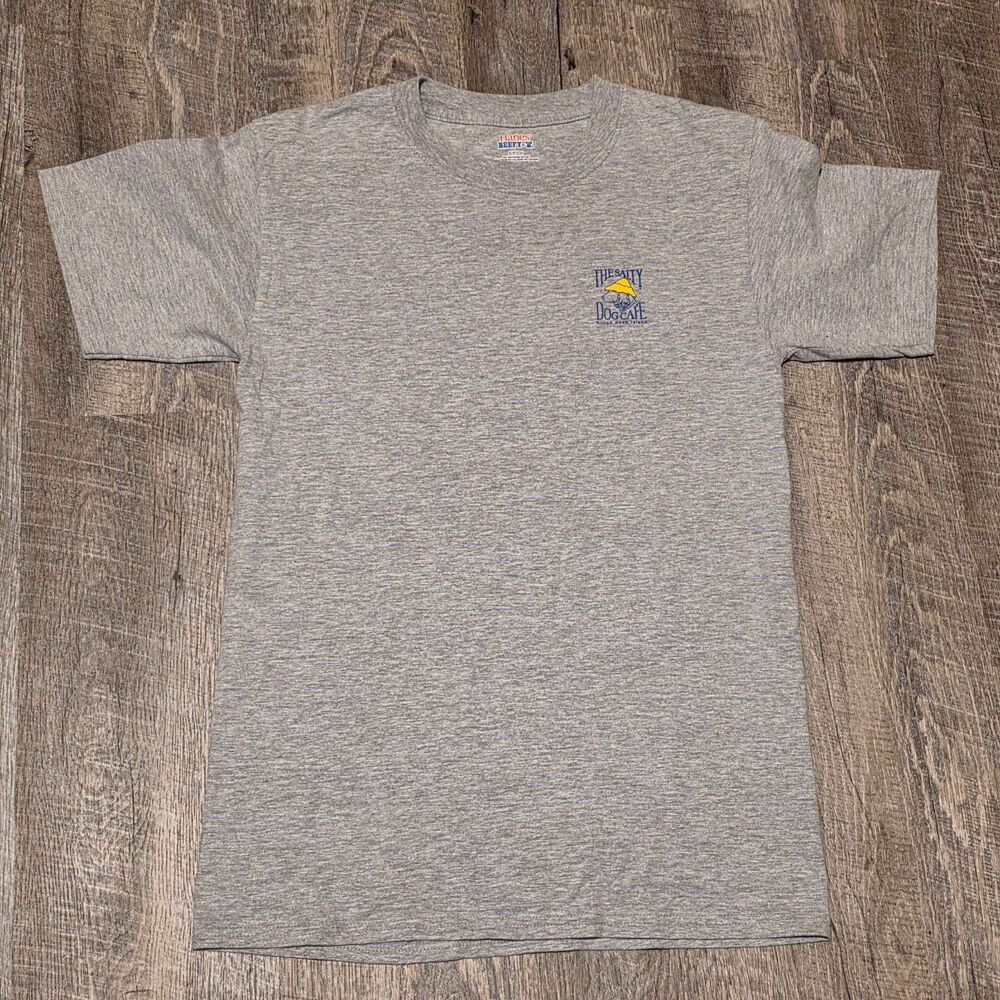 The Salty Dog Cafe Women's Gray Short Sleeve Graphic T-Shirt Size S/P/CH Hanes - Picture 3 of 7